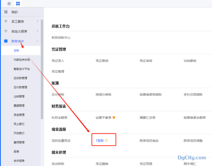 云星空使用T型帐批量指定现金流量-oserp