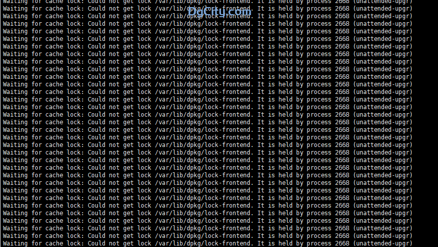 图片[1]-ubunut 22.04提示：Waiting for cache lock: Could not get lock /var/lib/dpkg/lock-frontend.-oserp