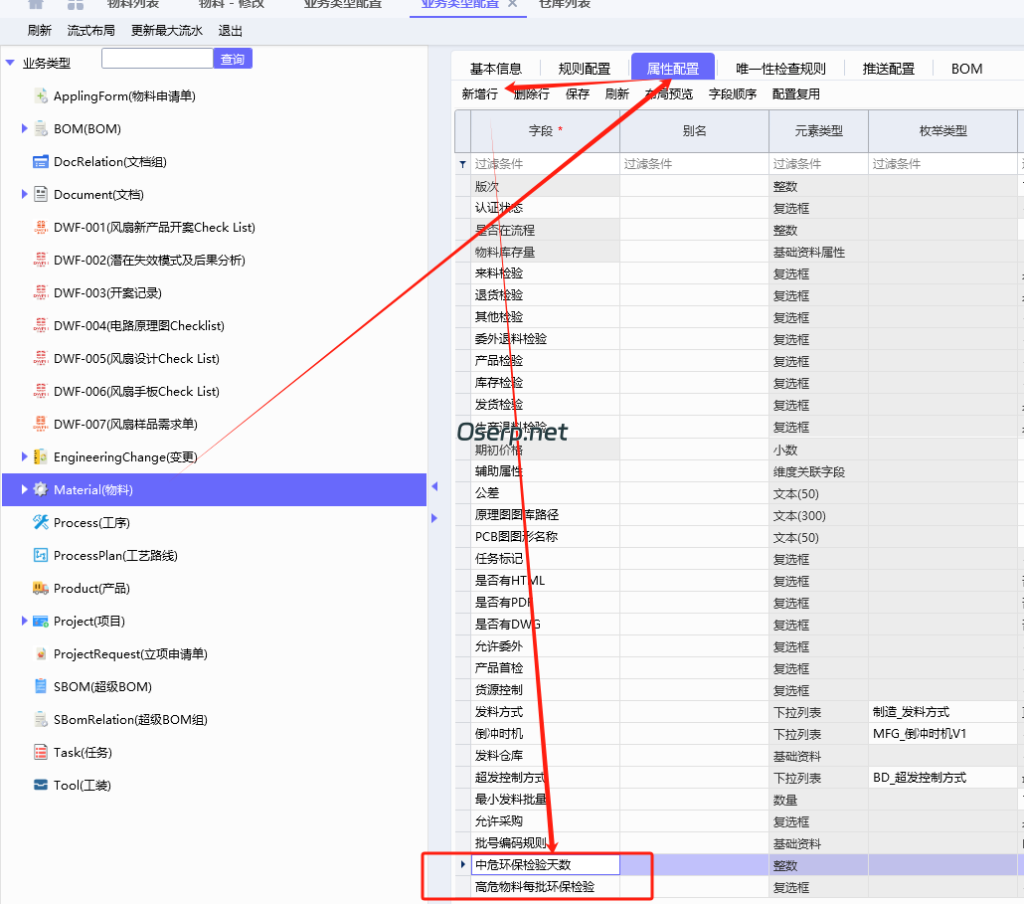 图片[7]-PLM 物料库增加字段配置-oserp