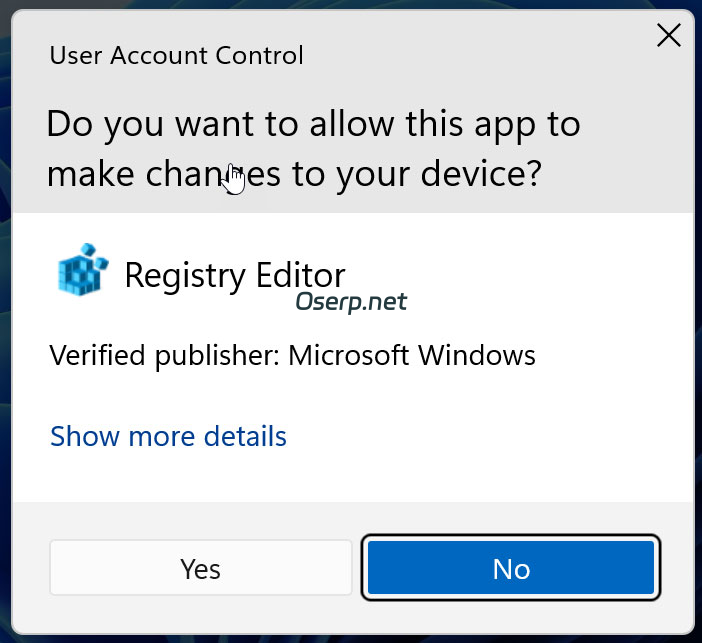 注册表编辑器用户帐户控制提示